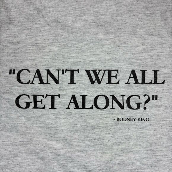 Vintage 90s Gefilte Fish T-Shirt L Lee USA Graphic Tee Jewish Humor Rodney King - Picture 4 of 6